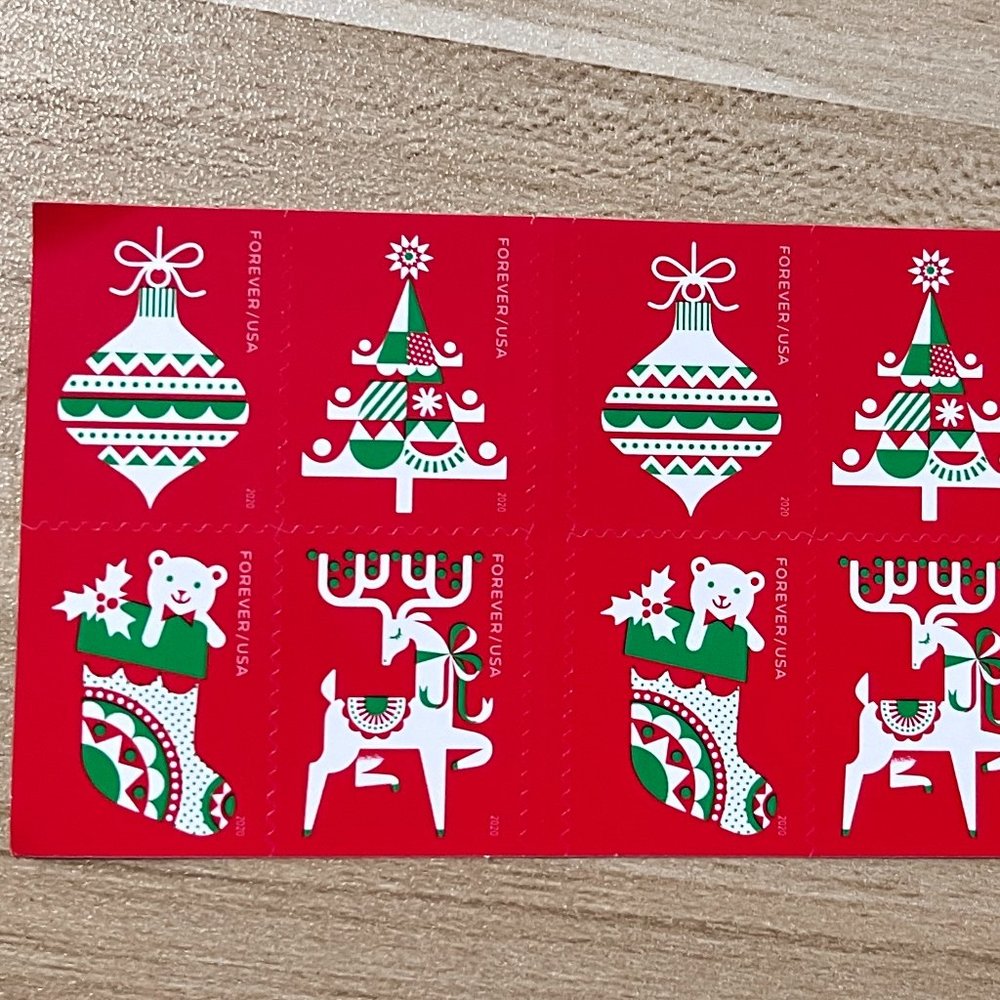 Holiday joy forever stamps Christmas(25 sheets 500 pieces)